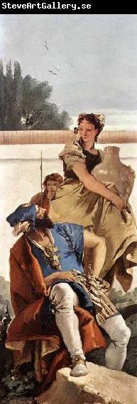 Giovanni Battista Tiepolo A Seated Man and a Girl with a Pitcher